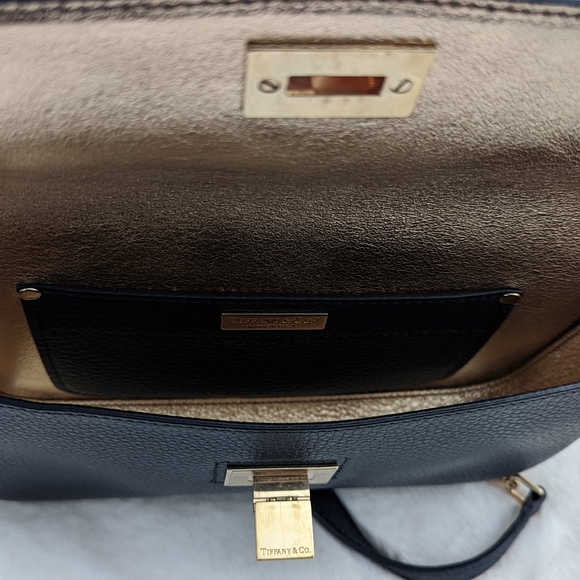 Tiffany and Co. Piper Flip Lock Clutch Navy - Picture 4 of 4